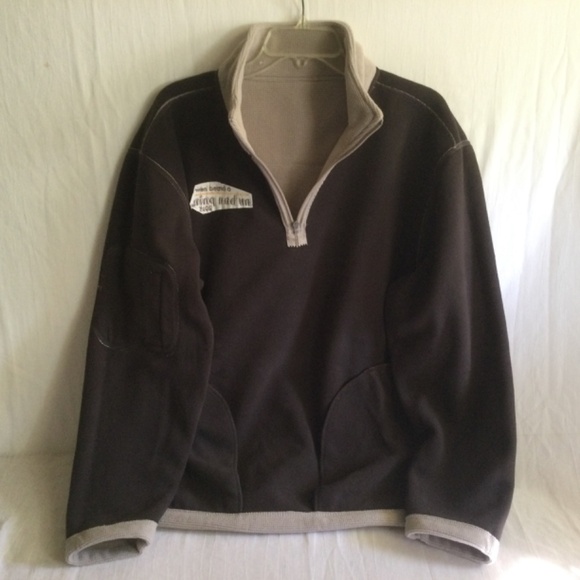 Fossa Waffle Fleece Quarter Zip Pullover Sweatshirt Au Bon Pain Mens L NWT COZY - Picture 12 of 13